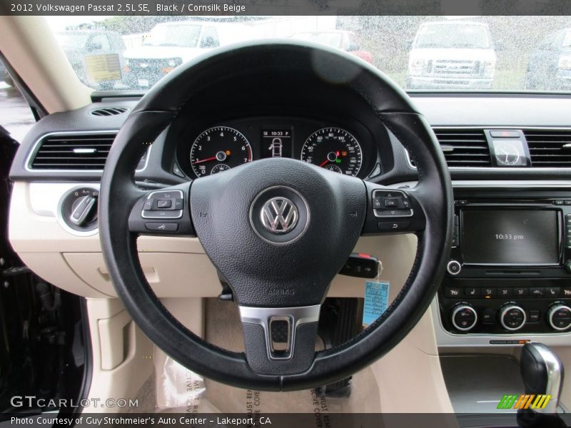 Black / Cornsilk Beige 2012 Volkswagen Passat 2.5L SE