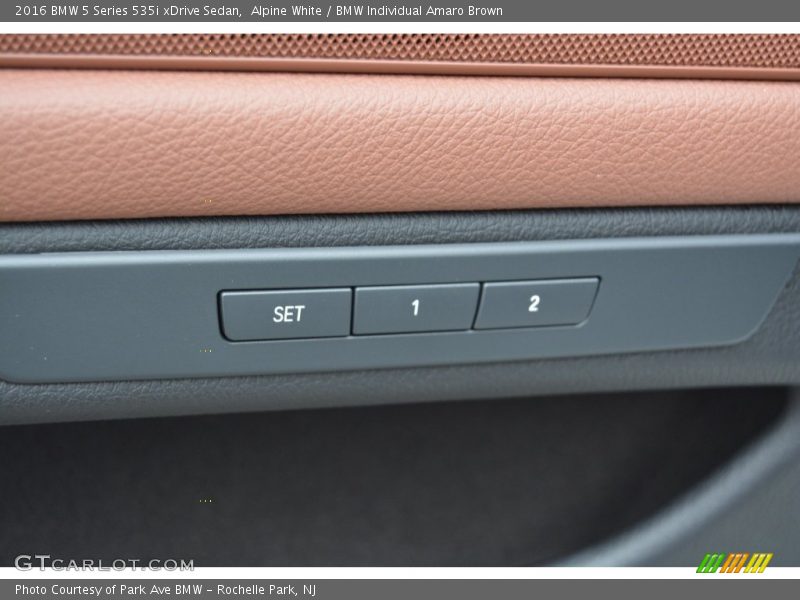 Alpine White / BMW Individual Amaro Brown 2016 BMW 5 Series 535i xDrive Sedan