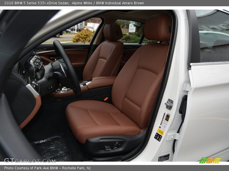 Alpine White / BMW Individual Amaro Brown 2016 BMW 5 Series 535i xDrive Sedan