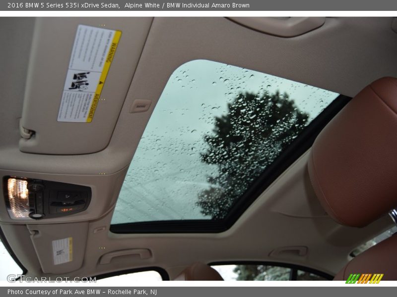 Alpine White / BMW Individual Amaro Brown 2016 BMW 5 Series 535i xDrive Sedan