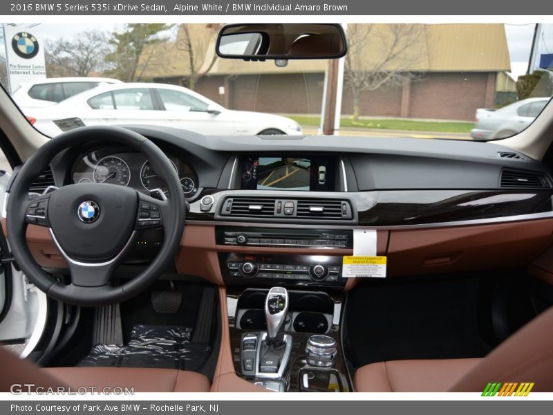Alpine White / BMW Individual Amaro Brown 2016 BMW 5 Series 535i xDrive Sedan