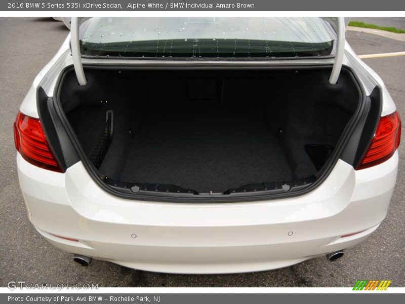 Alpine White / BMW Individual Amaro Brown 2016 BMW 5 Series 535i xDrive Sedan