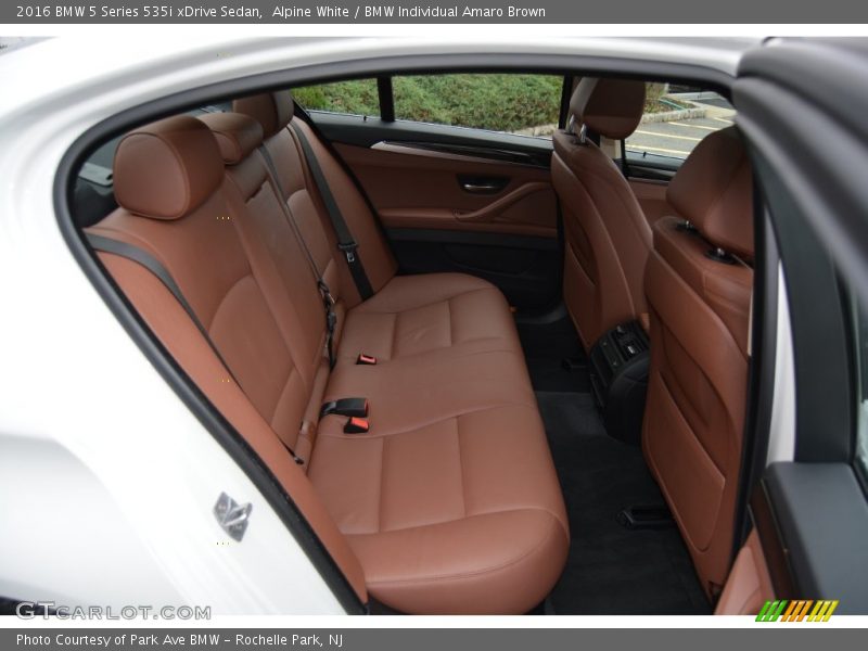 Alpine White / BMW Individual Amaro Brown 2016 BMW 5 Series 535i xDrive Sedan