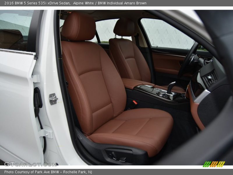 Alpine White / BMW Individual Amaro Brown 2016 BMW 5 Series 535i xDrive Sedan