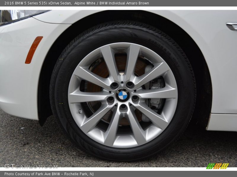 Alpine White / BMW Individual Amaro Brown 2016 BMW 5 Series 535i xDrive Sedan