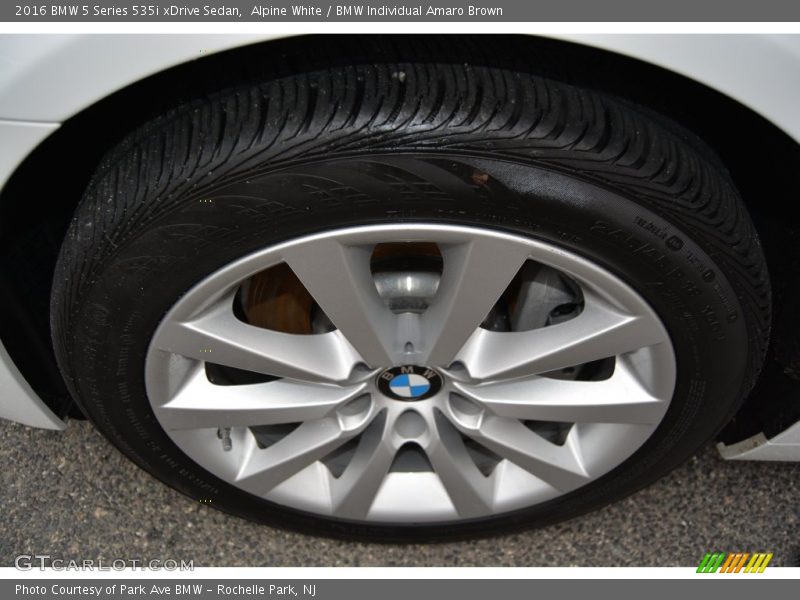 Alpine White / BMW Individual Amaro Brown 2016 BMW 5 Series 535i xDrive Sedan