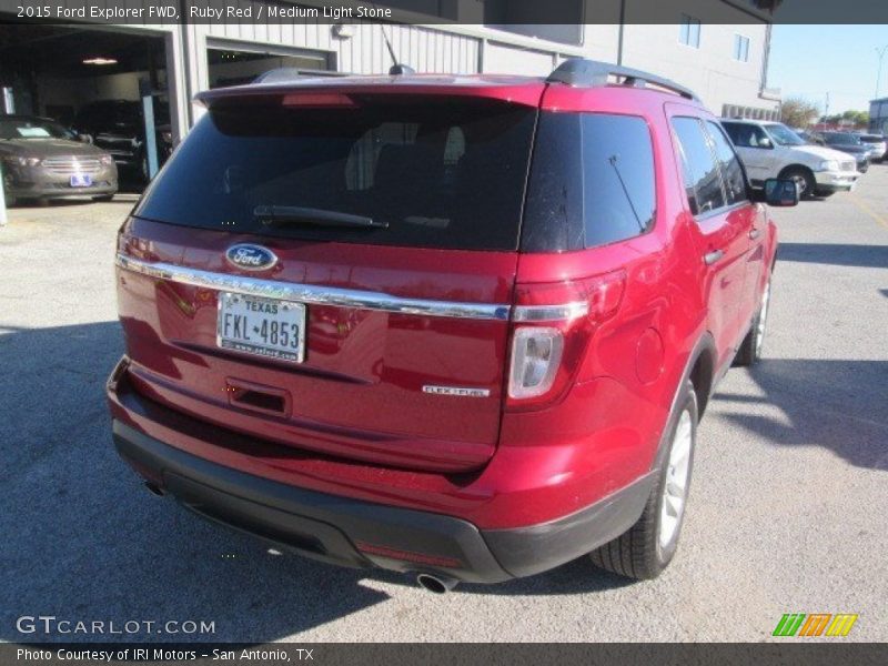 Ruby Red / Medium Light Stone 2015 Ford Explorer FWD