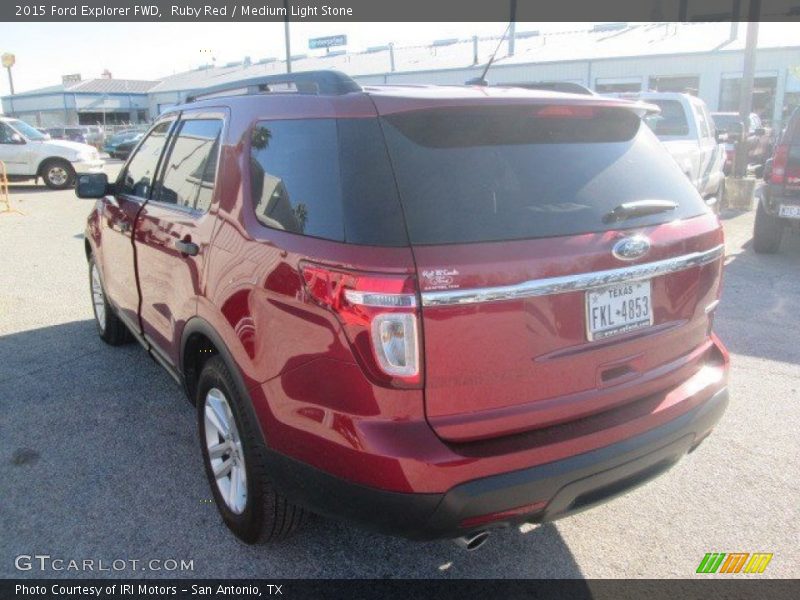 Ruby Red / Medium Light Stone 2015 Ford Explorer FWD