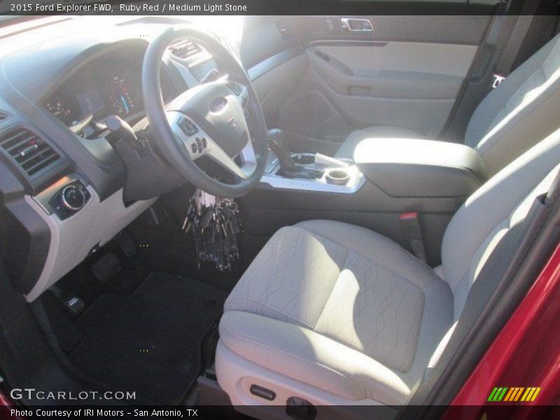 Ruby Red / Medium Light Stone 2015 Ford Explorer FWD