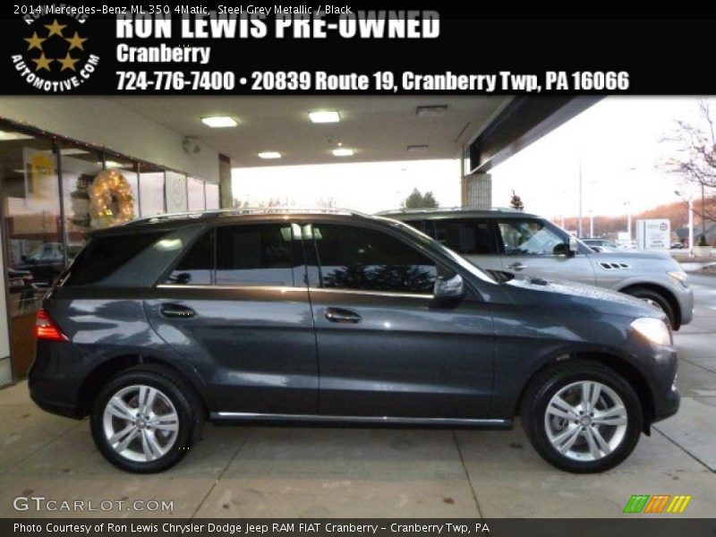 Steel Grey Metallic / Black 2014 Mercedes-Benz ML 350 4Matic