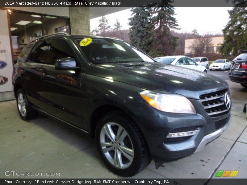 Steel Grey Metallic / Black 2014 Mercedes-Benz ML 350 4Matic