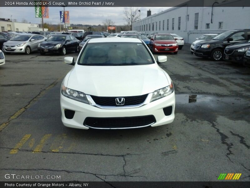 White Orchid Pearl / Ivory 2014 Honda Accord LX-S Coupe