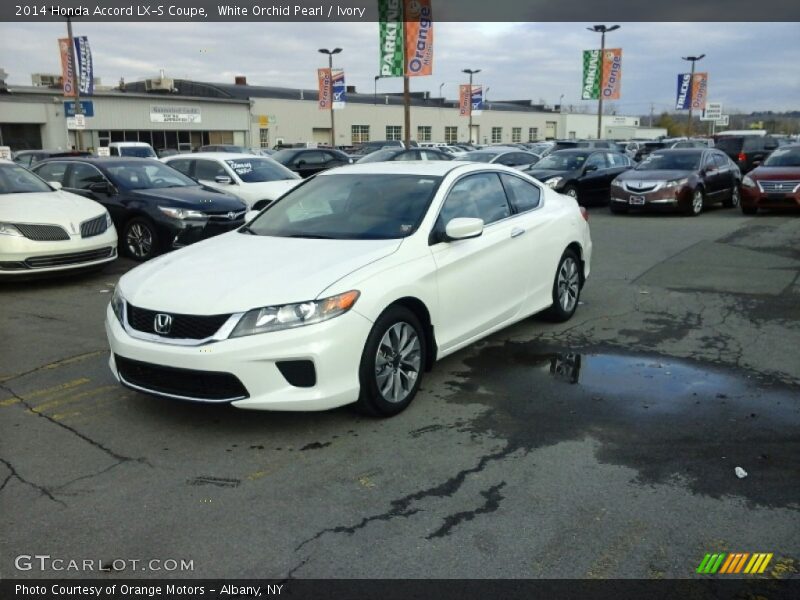 White Orchid Pearl / Ivory 2014 Honda Accord LX-S Coupe
