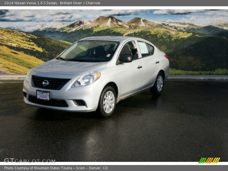 Brilliant Silver / Charcoal 2014 Nissan Versa 1.6 S Sedan