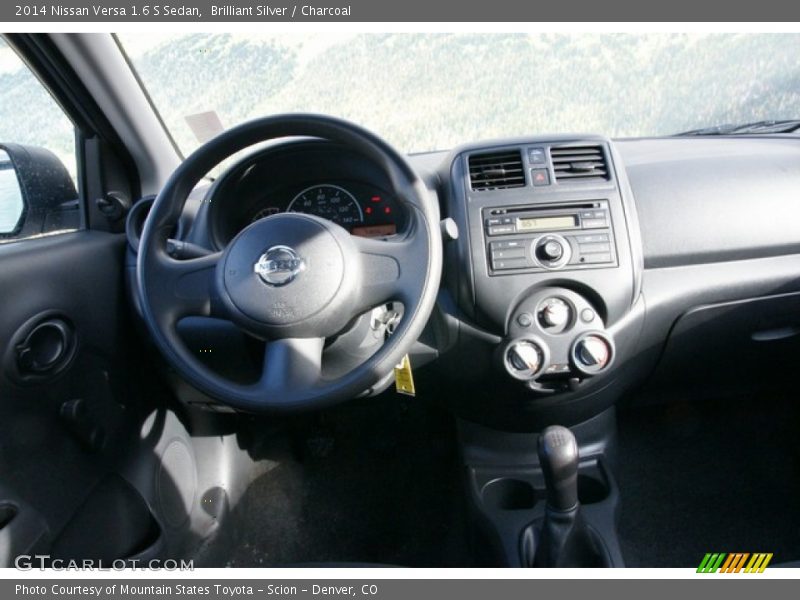 Brilliant Silver / Charcoal 2014 Nissan Versa 1.6 S Sedan