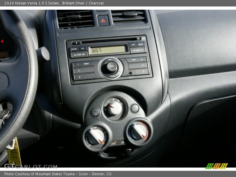 Brilliant Silver / Charcoal 2014 Nissan Versa 1.6 S Sedan