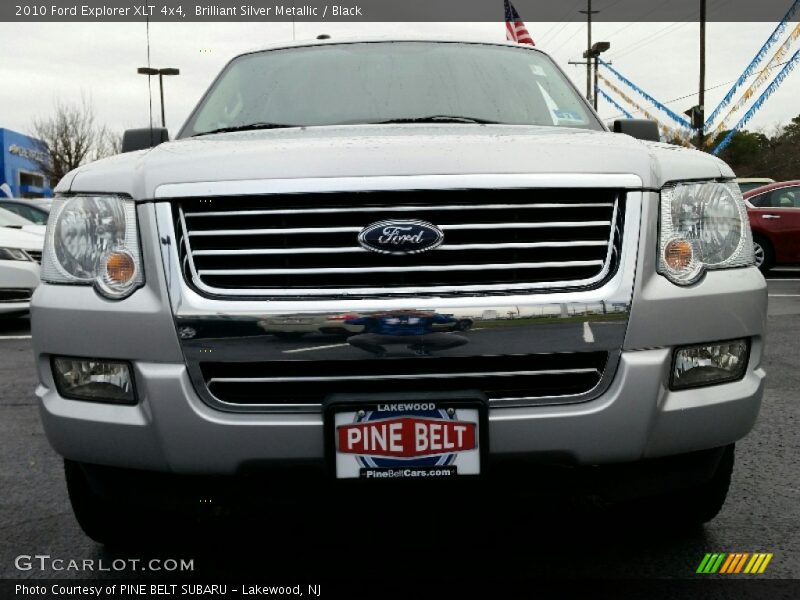 Brilliant Silver Metallic / Black 2010 Ford Explorer XLT 4x4