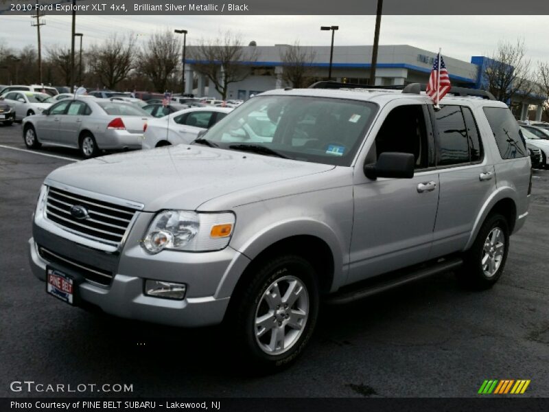 Brilliant Silver Metallic / Black 2010 Ford Explorer XLT 4x4