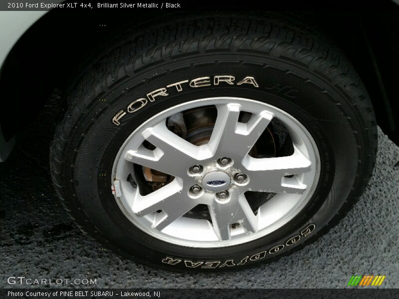 Brilliant Silver Metallic / Black 2010 Ford Explorer XLT 4x4