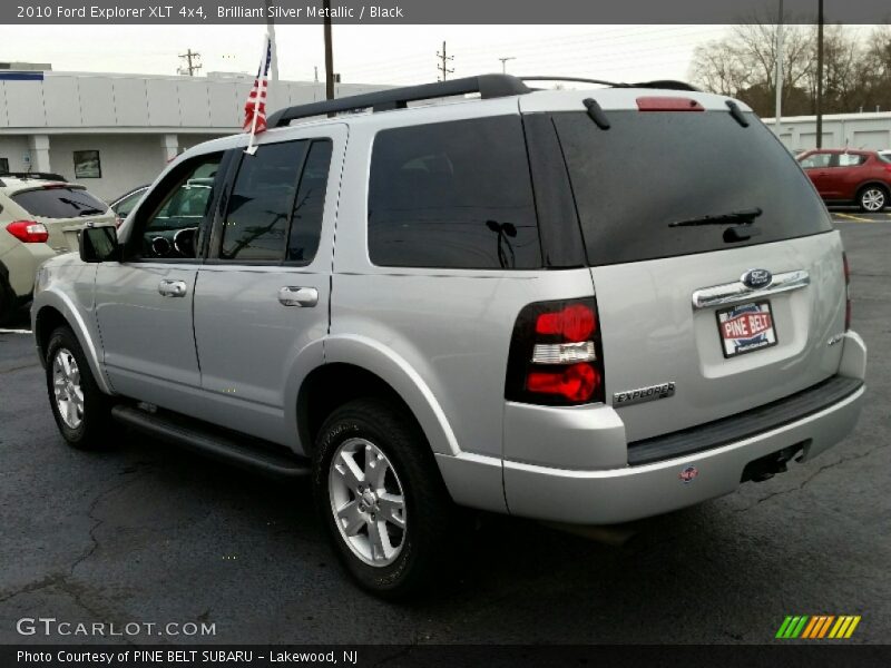 Brilliant Silver Metallic / Black 2010 Ford Explorer XLT 4x4