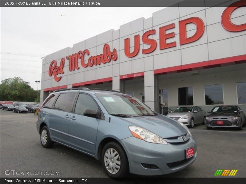 Blue Mirage Metallic / Taupe 2009 Toyota Sienna LE