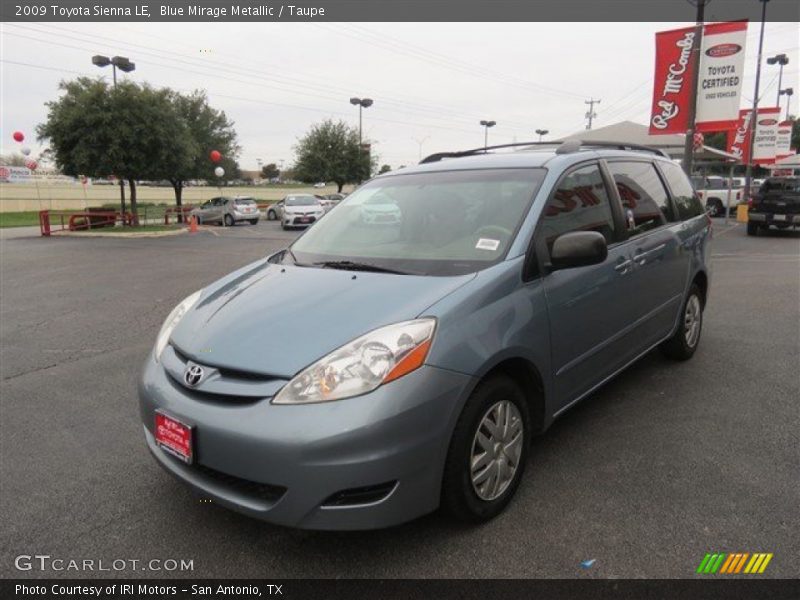 Blue Mirage Metallic / Taupe 2009 Toyota Sienna LE