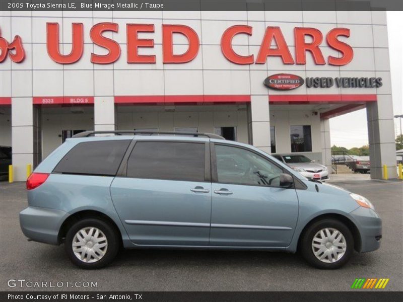 Blue Mirage Metallic / Taupe 2009 Toyota Sienna LE