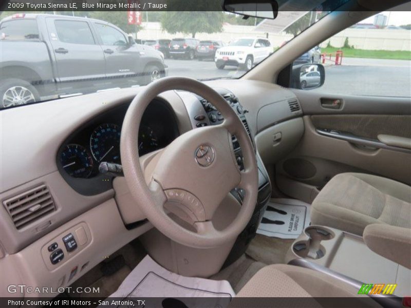 Blue Mirage Metallic / Taupe 2009 Toyota Sienna LE