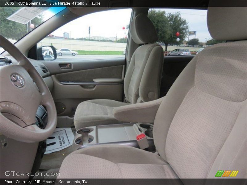 Blue Mirage Metallic / Taupe 2009 Toyota Sienna LE