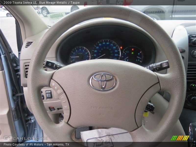 Blue Mirage Metallic / Taupe 2009 Toyota Sienna LE