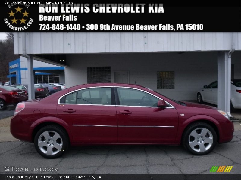 Berry Red / Tan 2007 Saturn Aura XE