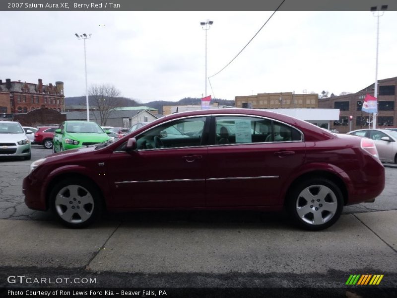 Berry Red / Tan 2007 Saturn Aura XE
