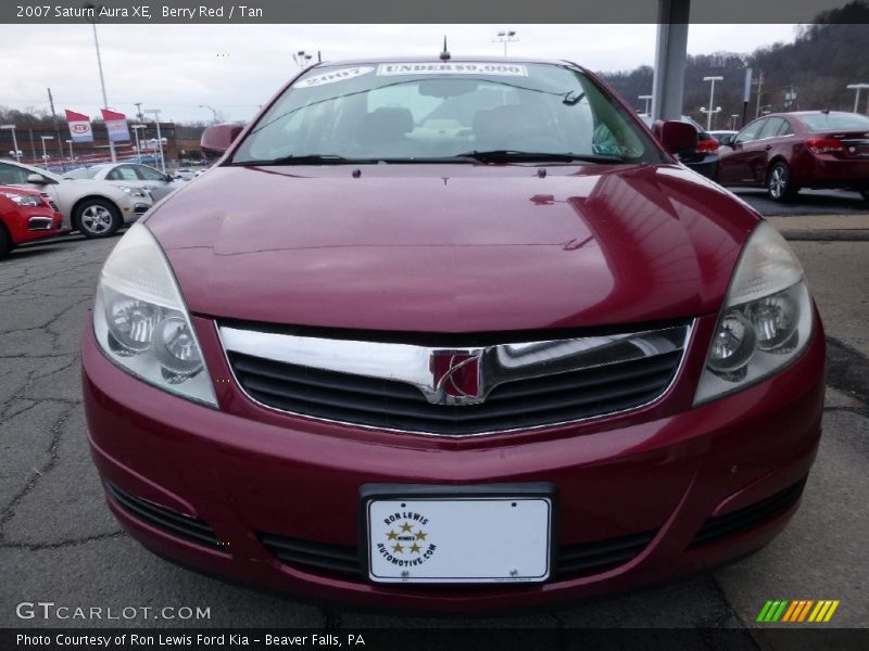 Berry Red / Tan 2007 Saturn Aura XE