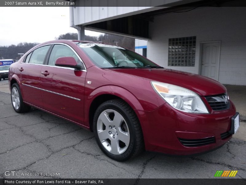 Berry Red / Tan 2007 Saturn Aura XE