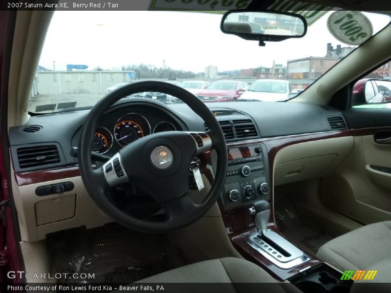 Berry Red / Tan 2007 Saturn Aura XE