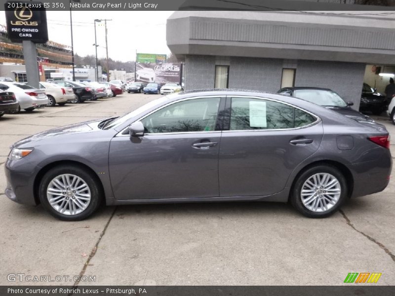 Nebula Gray Pearl / Light Gray 2013 Lexus ES 350