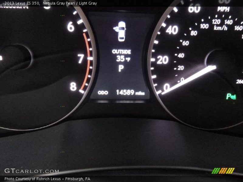 Nebula Gray Pearl / Light Gray 2013 Lexus ES 350