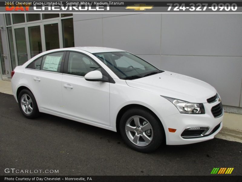 Summit White / Medium Titanium 2016 Chevrolet Cruze Limited LT