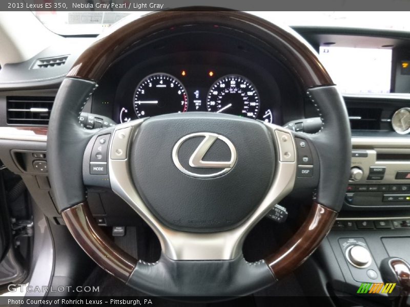 Nebula Gray Pearl / Light Gray 2013 Lexus ES 350
