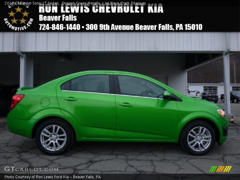 Dragon Green Metallic / Jet Black/Dark Titanium 2016 Chevrolet Sonic LT Sedan