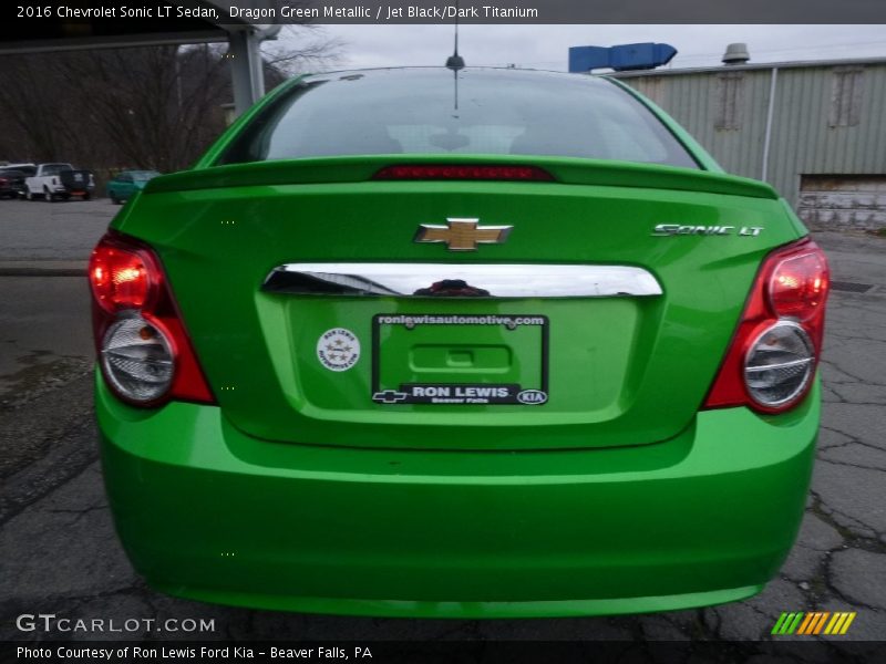 Dragon Green Metallic / Jet Black/Dark Titanium 2016 Chevrolet Sonic LT Sedan