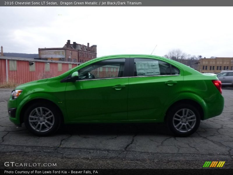 Dragon Green Metallic / Jet Black/Dark Titanium 2016 Chevrolet Sonic LT Sedan