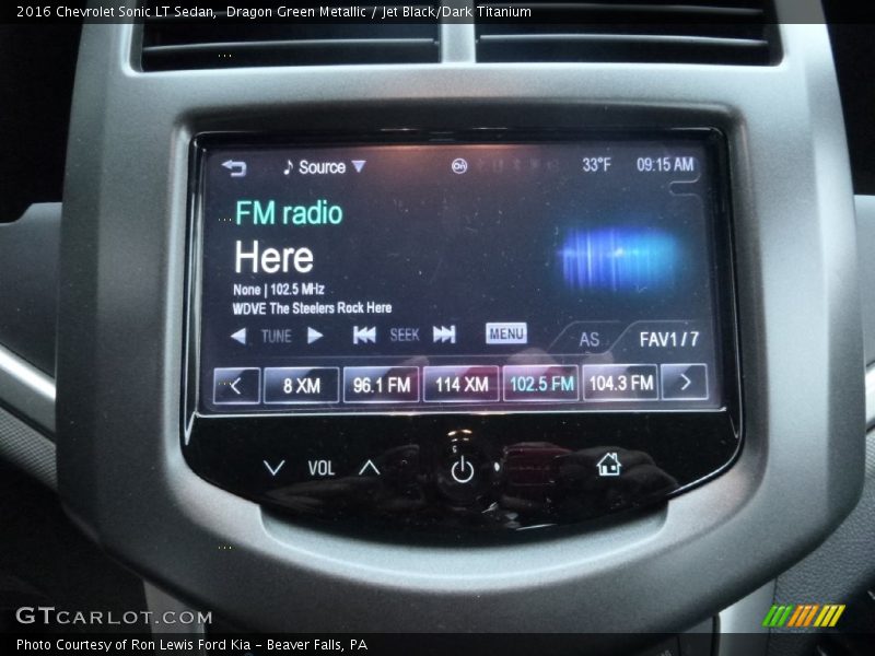 Dragon Green Metallic / Jet Black/Dark Titanium 2016 Chevrolet Sonic LT Sedan
