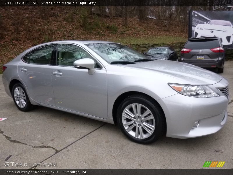 Silver Lining Metallic / Light Gray 2013 Lexus ES 350