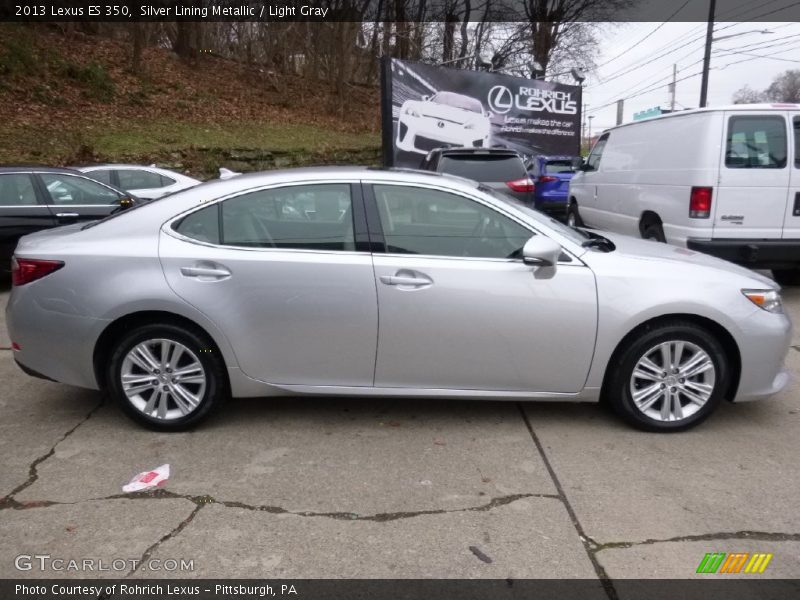 Silver Lining Metallic / Light Gray 2013 Lexus ES 350