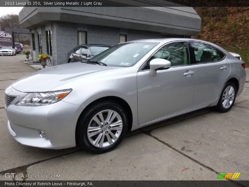 Silver Lining Metallic / Light Gray 2013 Lexus ES 350