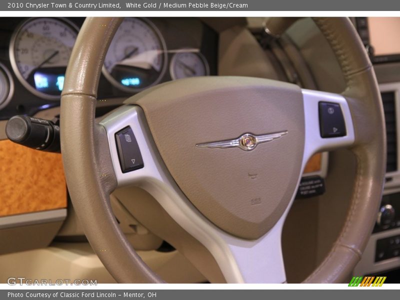 White Gold / Medium Pebble Beige/Cream 2010 Chrysler Town & Country Limited