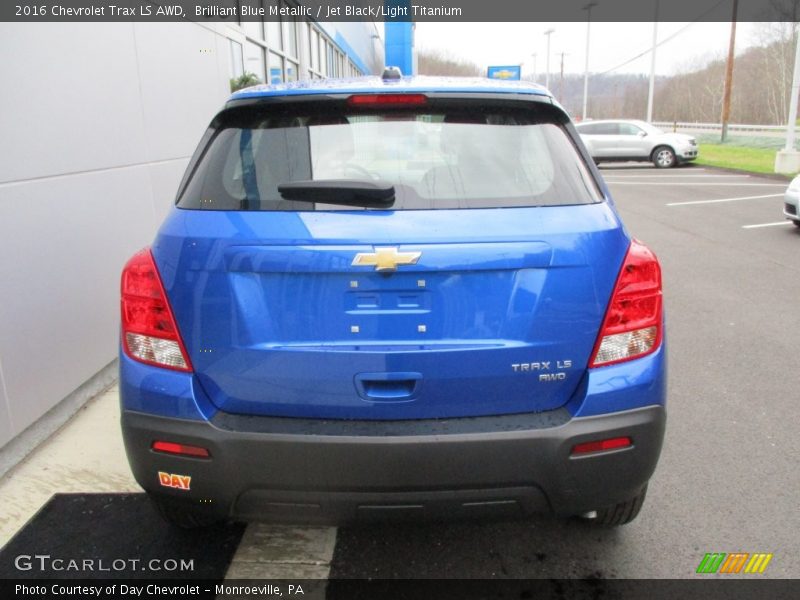 Brilliant Blue Metallic / Jet Black/Light Titanium 2016 Chevrolet Trax LS AWD