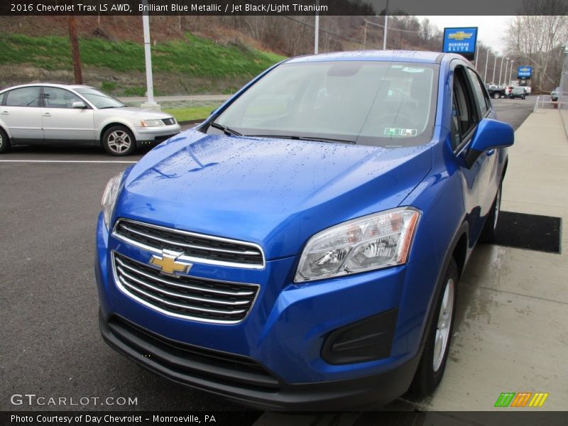 Brilliant Blue Metallic / Jet Black/Light Titanium 2016 Chevrolet Trax LS AWD