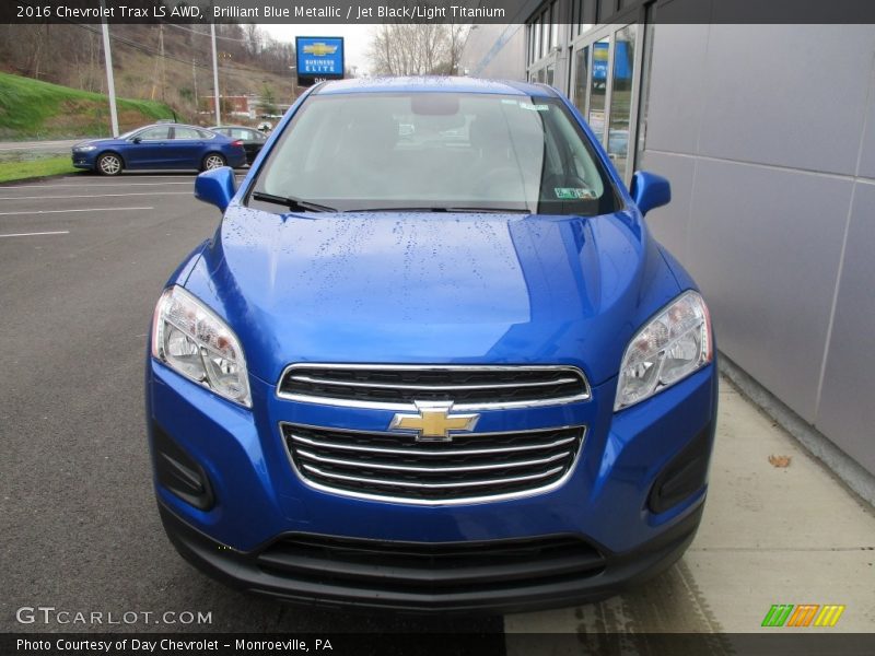 Brilliant Blue Metallic / Jet Black/Light Titanium 2016 Chevrolet Trax LS AWD